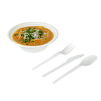 White Compostable CPLA Cutlery Set – 6.5 in, 290 Pieces per Box