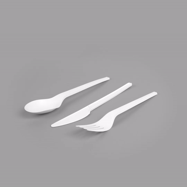White Compostable CPLA Cutlery Set – 6.5 in, 290 Pieces per Box