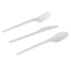 White Compostable CPLA Cutlery Set – 6.5 in, 290 Pieces per Box