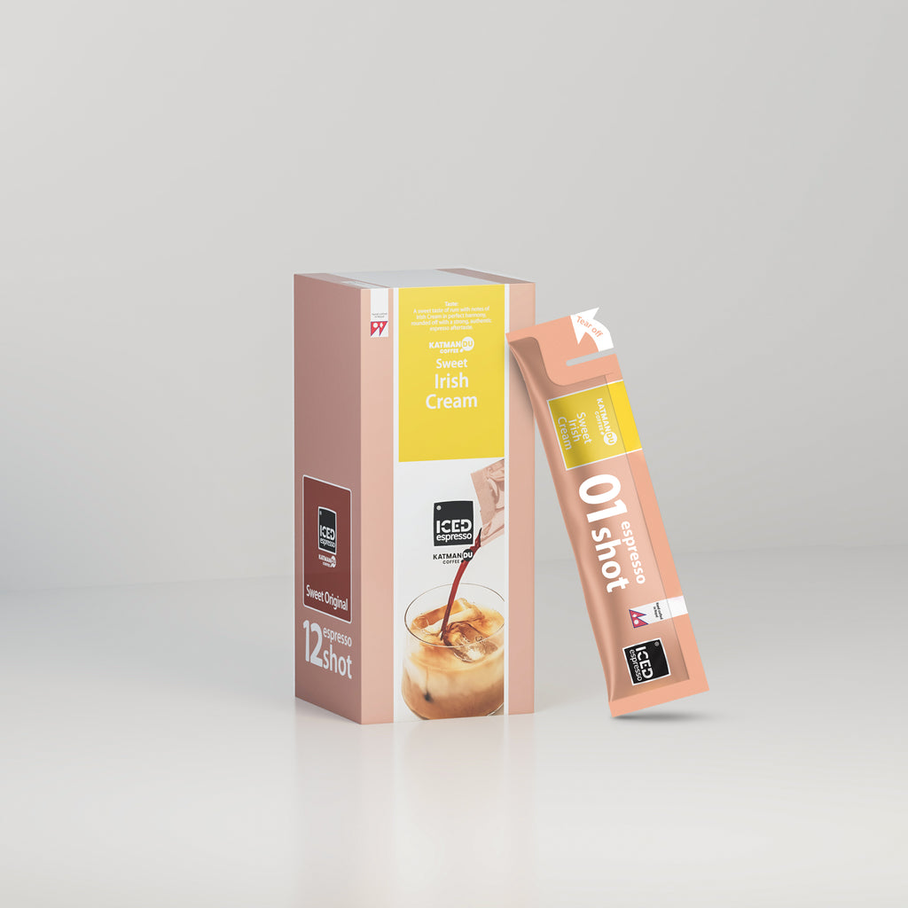Unsweetened Irish Cream 40 ml iced espresso sachet, ready-to-use premium coffee