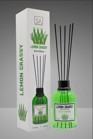 Lemon Grassy Reed Diffuser – 100ml Spa-Inspired Scent – Dubai - UAE