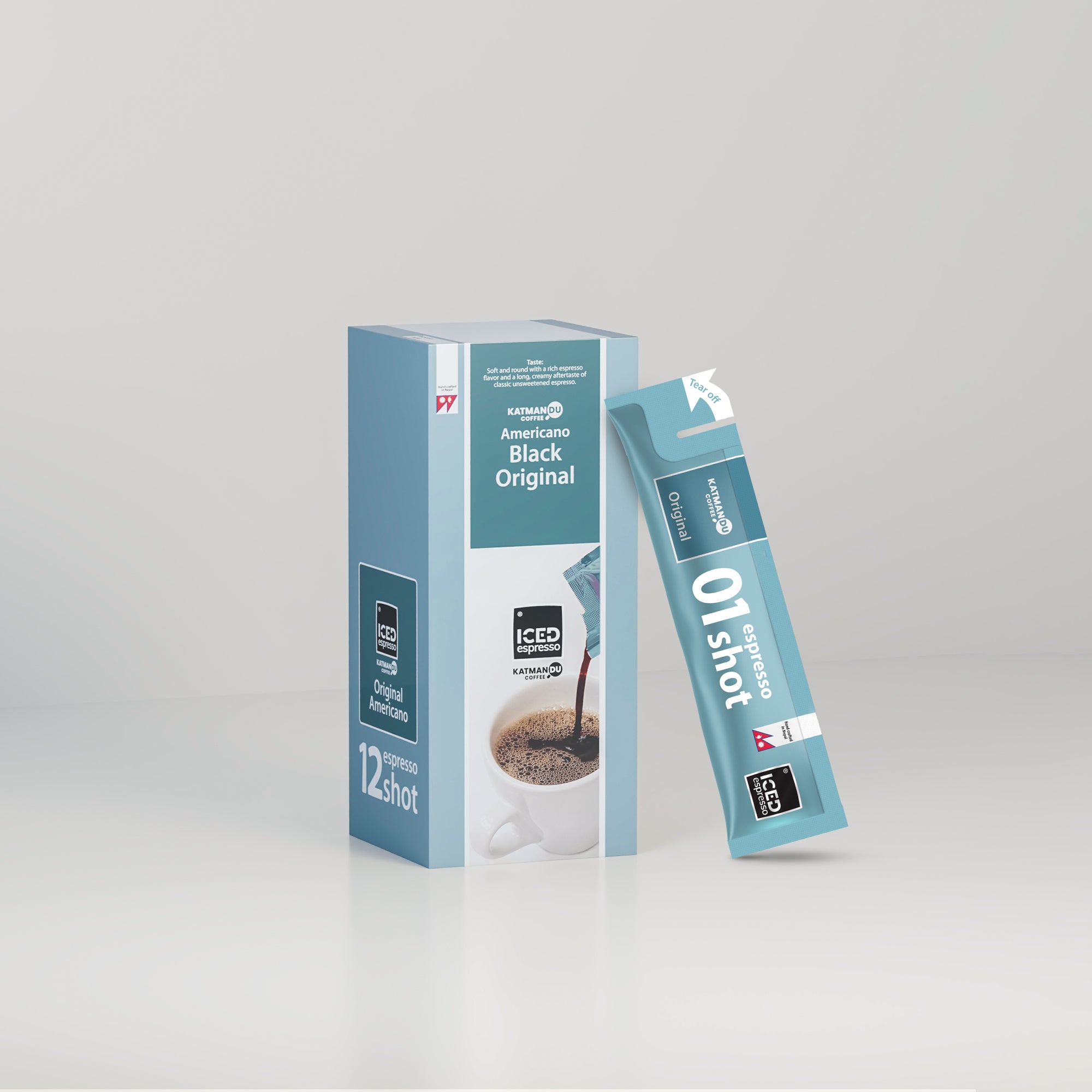 Unsweetened Original 40 ml iced espresso sachet, ready-to-use premium coffee